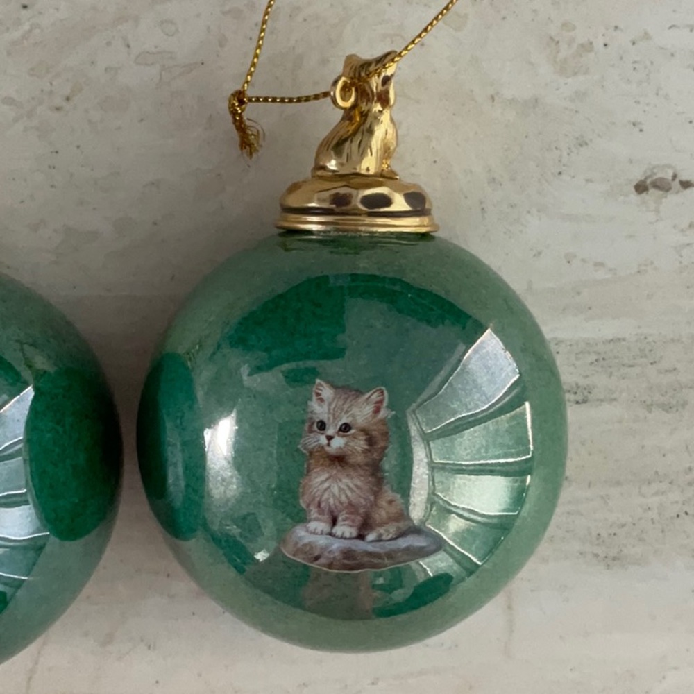 Vintage Bradford Editions Kitten Expeditions Ornaments 1998 Christmas Ornament - Picture 9 of 10